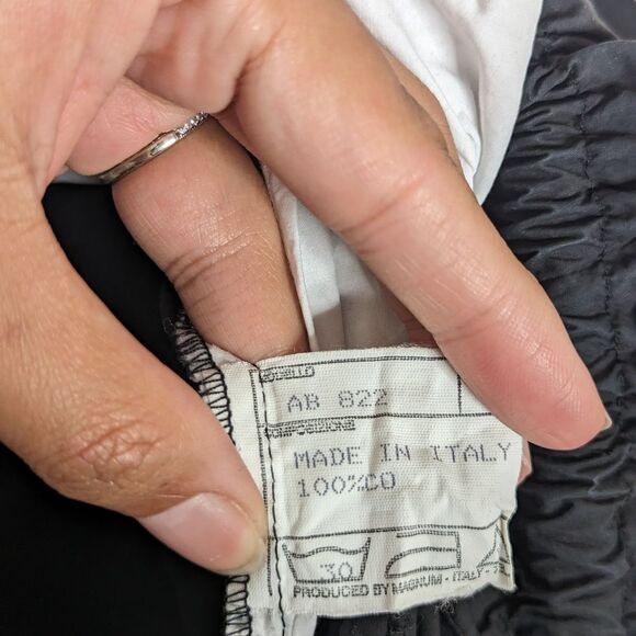 Nuovo Borgo Wide Leg Oversized Sleeveless Belted Jumpsuit Black White IT44 US 10 - Picture 10 of 12